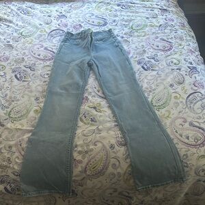 Stretchy high rise pull on jeans